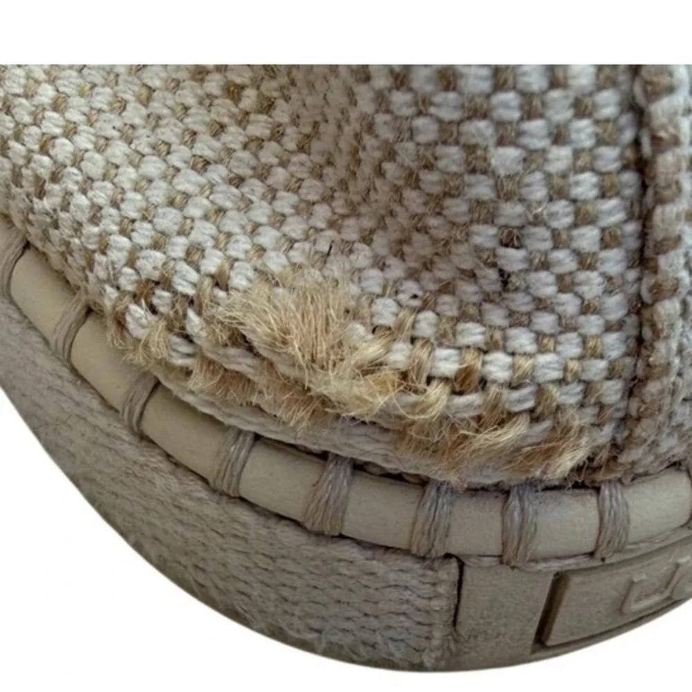 UGG Women's Canvas Slip-On Espadrille Shoes‎ Cream Size 8